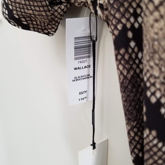 Babaton Wallace Wrap Dress Snake Print - Size XS - Picture 3 of 3